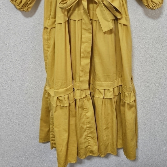Elie Tahari ruffled details balloon sleeve western boho style dress size small - Picture 6 of 15